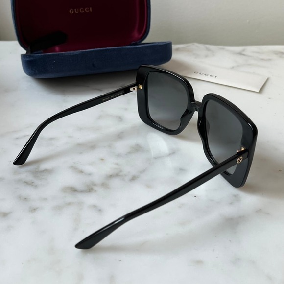 NEW Gucci GG1314S Black Oversized Square Sunglasses - Picture 8 of 10